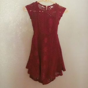 Scooter burgundy lace dress